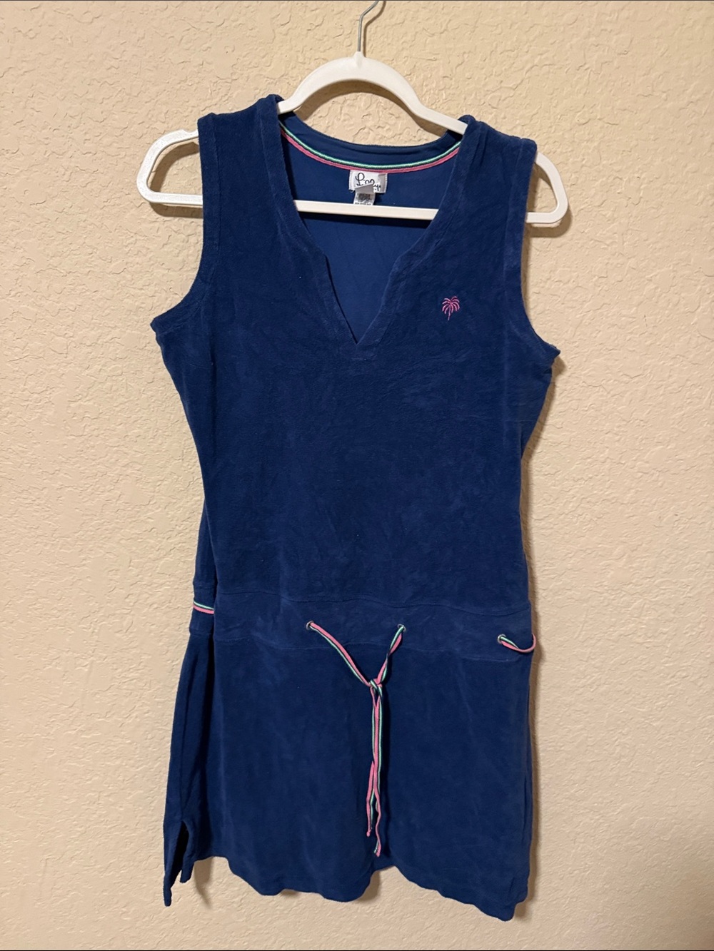 Lilly Pulitzer Royal Blue Dress with Pink and Green Trim